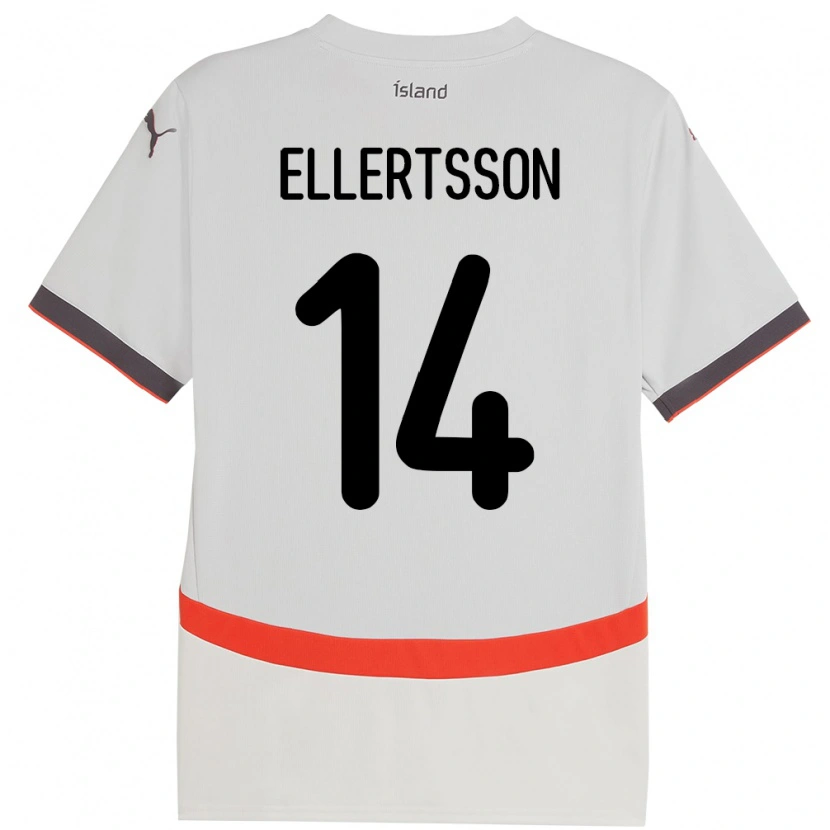 Danxen Kid Iceland Styrmir Jóhann Ellertsson #14 White Away Jersey 24-26 T-Shirt