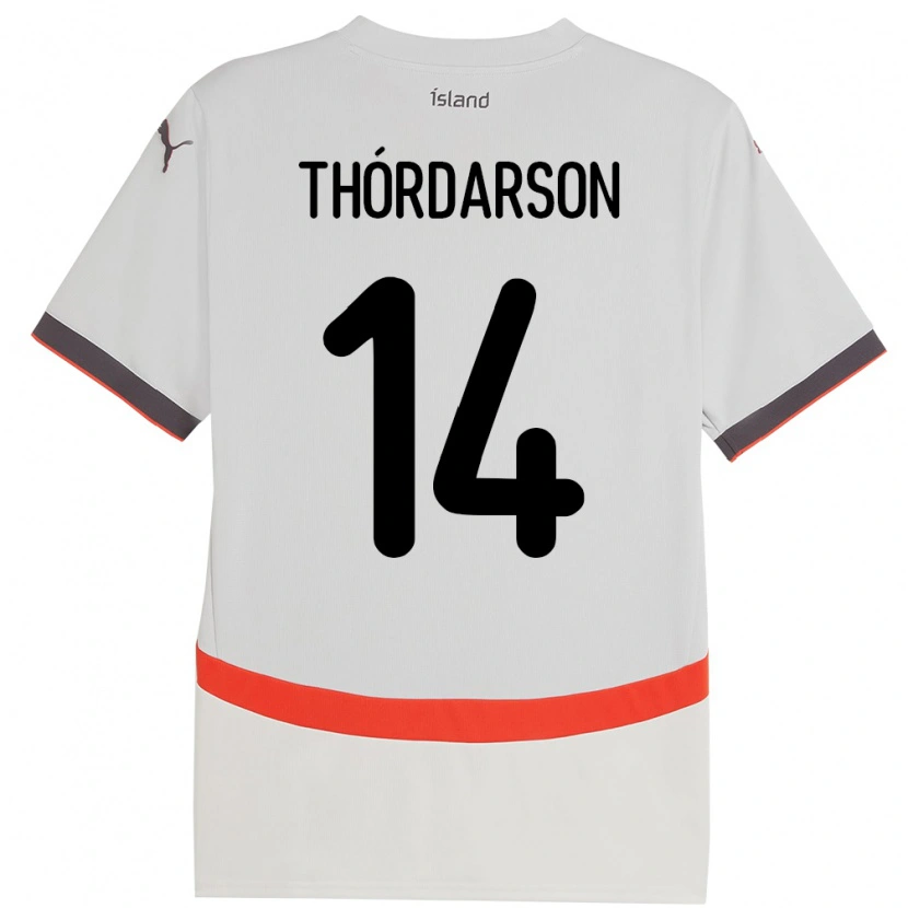 Danxen Kid Iceland Ódinn Sturla Thórdarson #14 White Away Jersey 24-26 T-Shirt