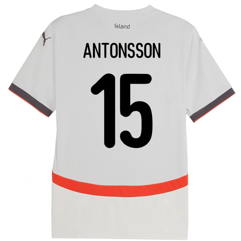 Danxen Kid Iceland Thorsteinn Antonsson #15 White Away Jersey 24-26 T-Shirt