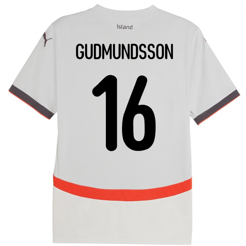 Danxen Kid Iceland Jón Breki Gudmundsson #16 White Away Jersey 24-26 T-Shirt