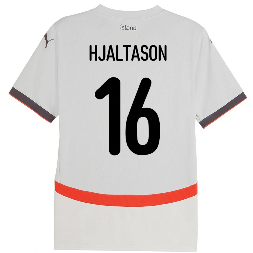 Danxen Kid Iceland Kristian Hjaltason #16 White Away Jersey 24-26 T-Shirt