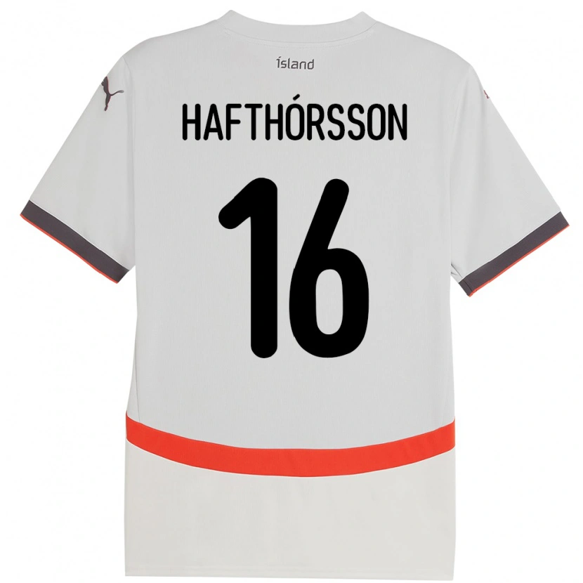 Danxen Kid Iceland Gestur Alexander Hafthórsson #16 White Away Jersey 24-26 T-Shirt