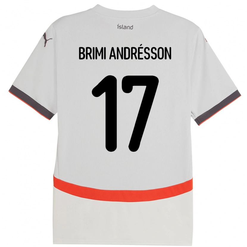 Danxen Kid Iceland Björgvin Brimi Andrésson #17 White Away Jersey 24-26 T-Shirt