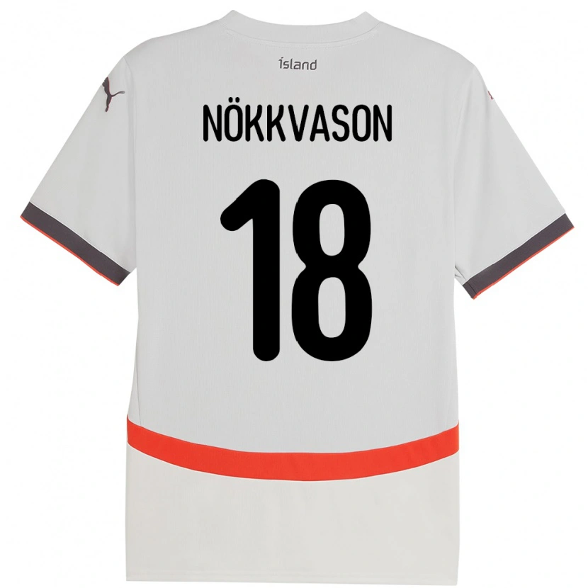 Danxen Kid Iceland Gudmundur Baldvin Nökkvason #18 White Away Jersey 24-26 T-Shirt