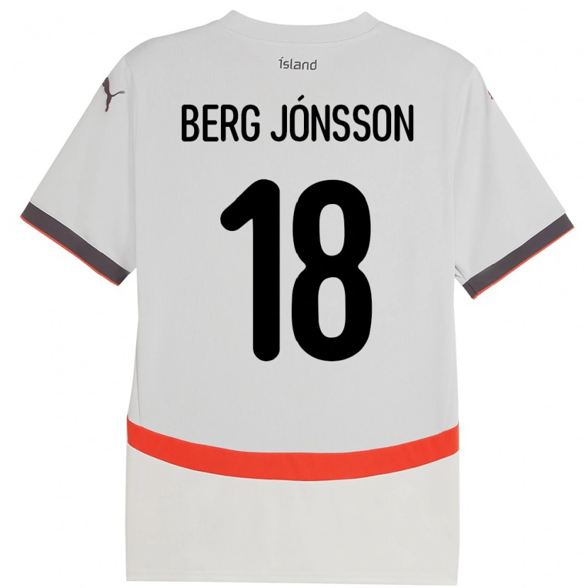 Danxen Kid Iceland Dadi Berg Jónsson #18 White Away Jersey 24-26 T-Shirt