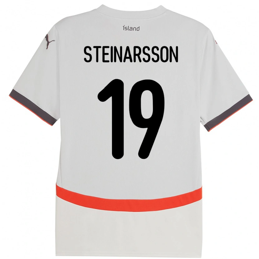 Danxen Kid Iceland Ásgeir Steinn Steinarsson #19 White Away Jersey 24-26 T-Shirt