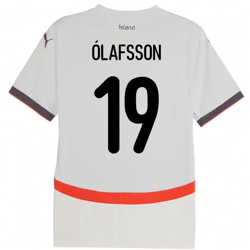 Danxen Kid Iceland Sigurdur Stefán Ólafsson #19 White Away Jersey 24-26 T-Shirt