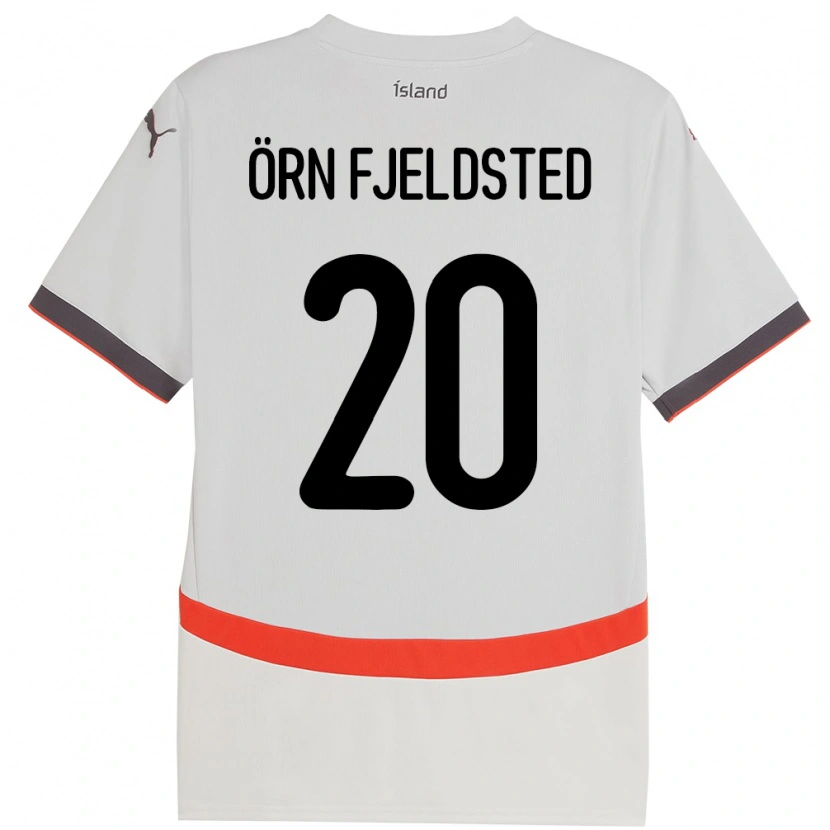 Danxen Kid Iceland Dagur Örn Fjeldsted #20 White Away Jersey 24-26 T-Shirt