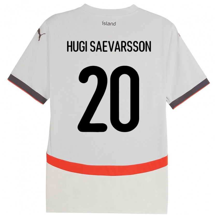 Danxen Kid Iceland Róbert Hugi Saevarsson #20 White Away Jersey 24-26 T-Shirt