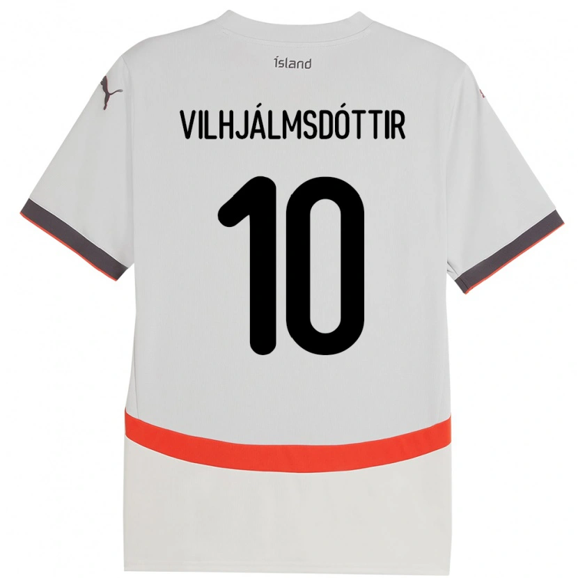 Danxen Kid Iceland Karólína Lea Vilhjálmsdóttir #10 White Away Jersey 24-26 T-Shirt