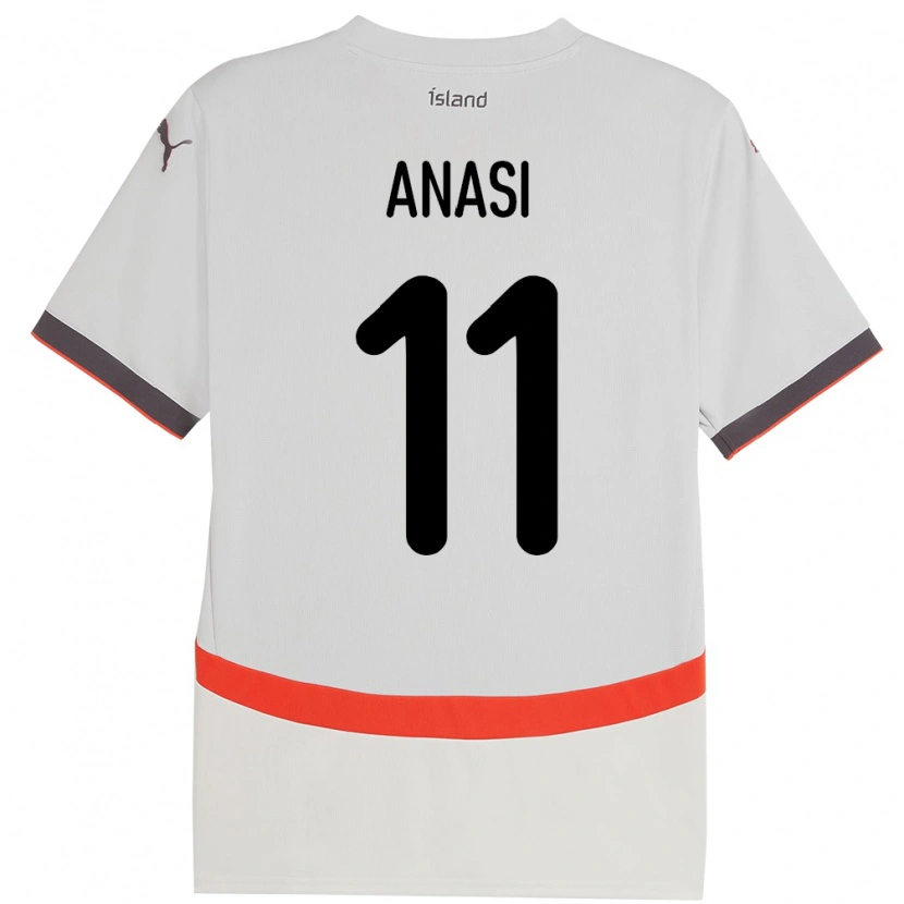 Danxen Kid Iceland Natasha Anasi #11 White Away Jersey 24-26 T-Shirt