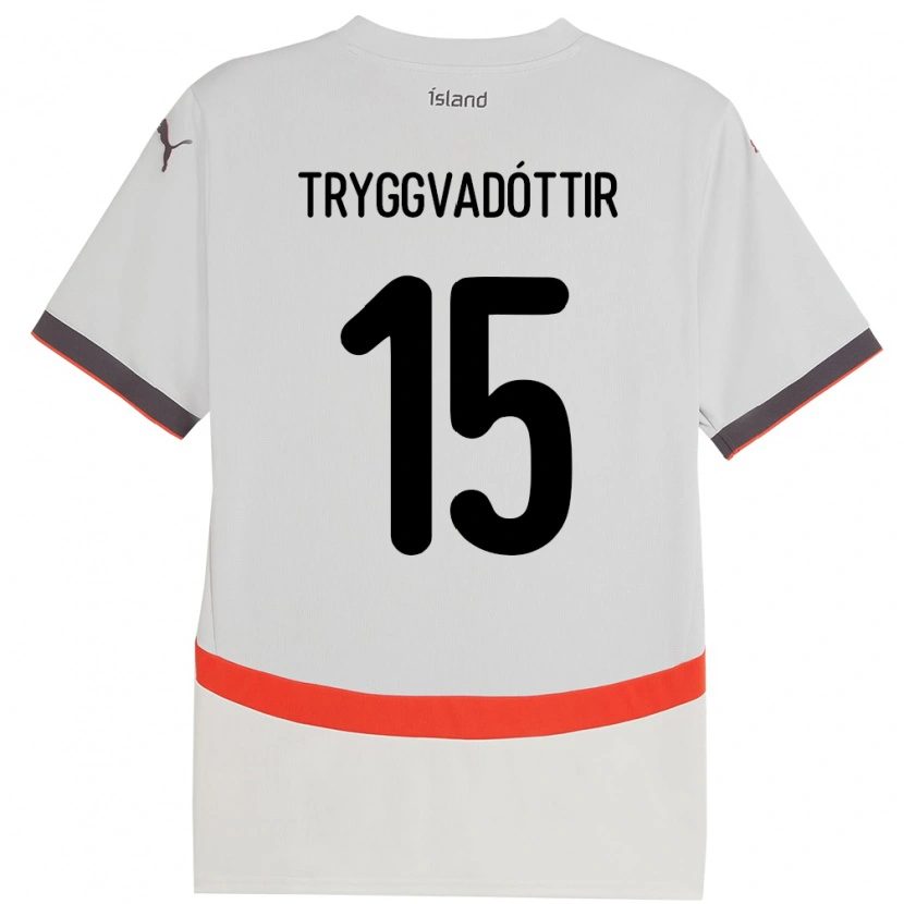 Danxen Kid Iceland Katla Tryggvadóttir #15 White Away Jersey 24-26 T-Shirt