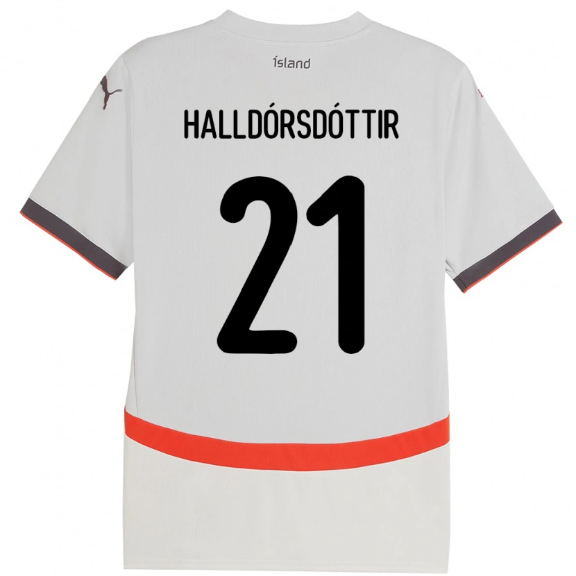 Danxen Kid Iceland Hafrún Rakel Halldórsdóttir #21 White Away Jersey 24-26 T-Shirt