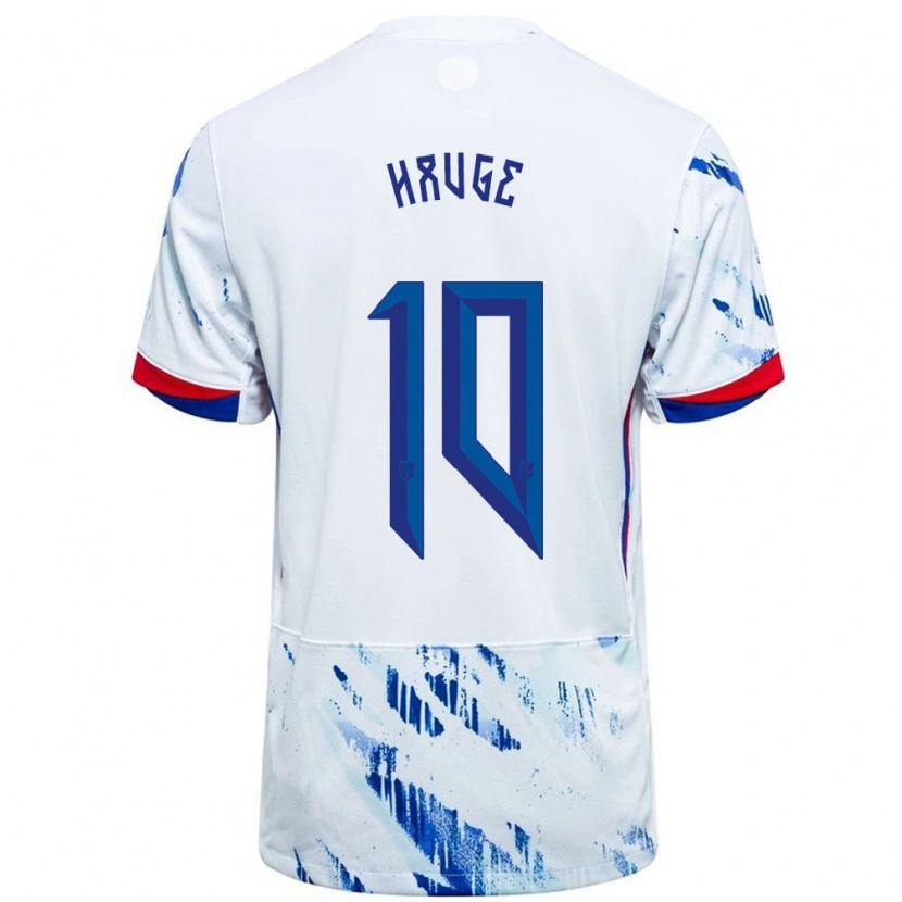 Danxen Kid Norway Jens Petter Hauge #10 White Blue Away Jersey 24-26 T-Shirt