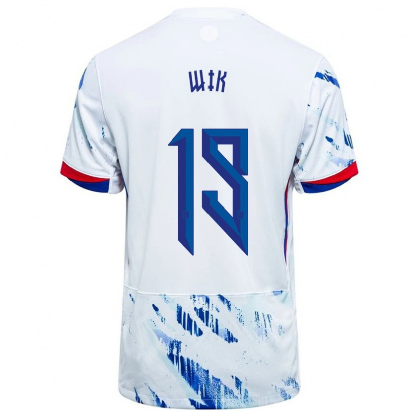 Danxen Kid Norway Nicholas Wik #19 White Blue Away Jersey 24-26 T-Shirt