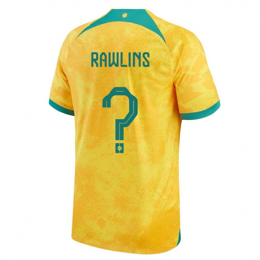 Danxen Men Australia Joshua Rawlins #0 Golden Home Jersey 24-26 T-Shirt