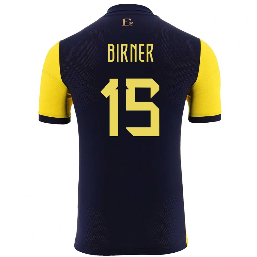 Danxen Men Ecuador Benny Birner #15 Yellow Home Jersey 24-26 T-Shirt