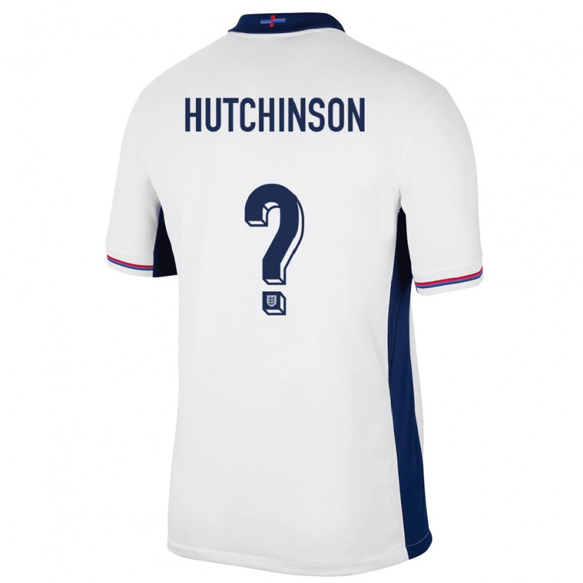 Danxen Men England Omari Hutchinson #0 White Home Jersey 24-26 T-Shirt