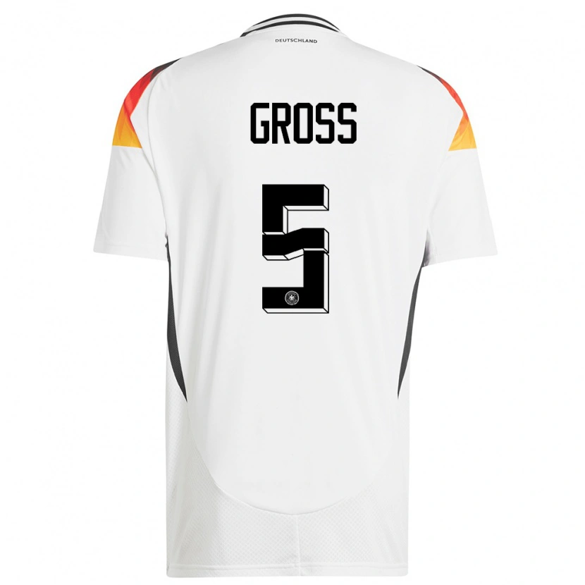 Danxen Men Germany Pascal Groß #5 White Home Jersey 24-26 T-Shirt