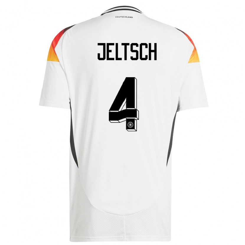 Danxen Men Germany Finn Jeltsch #4 White Home Jersey 24-26 T-Shirt