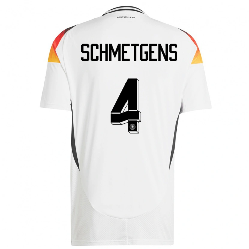 Danxen Men Germany Mick Schmetgens #4 White Home Jersey 24-26 T-Shirt