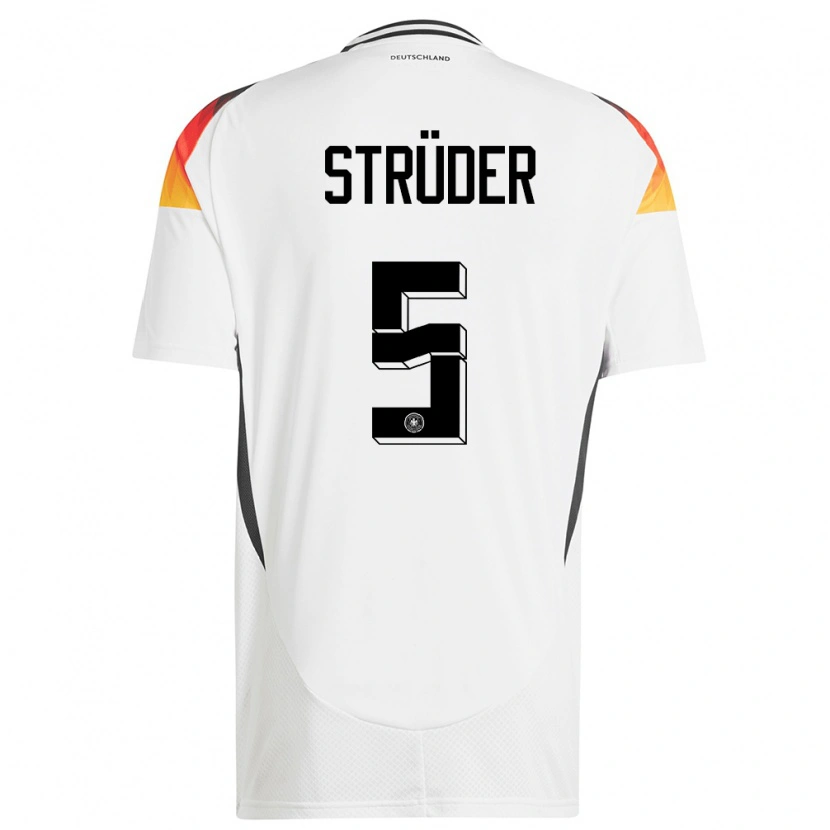 Danxen Men Germany Mika Strüder #5 White Home Jersey 24-26 T-Shirt