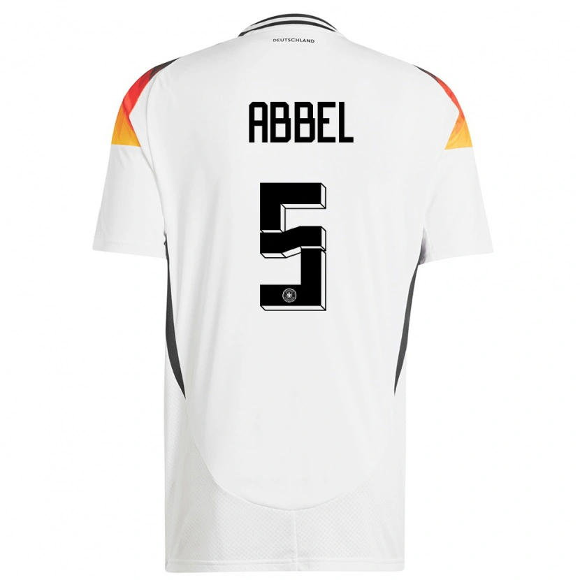 Danxen Men Germany Erik Abbel #5 White Home Jersey 24-26 T-Shirt