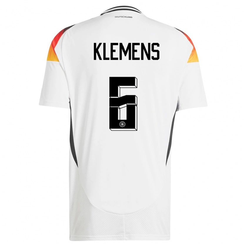 Danxen Men Germany Pascal Klemens #6 White Home Jersey 24-26 T-Shirt