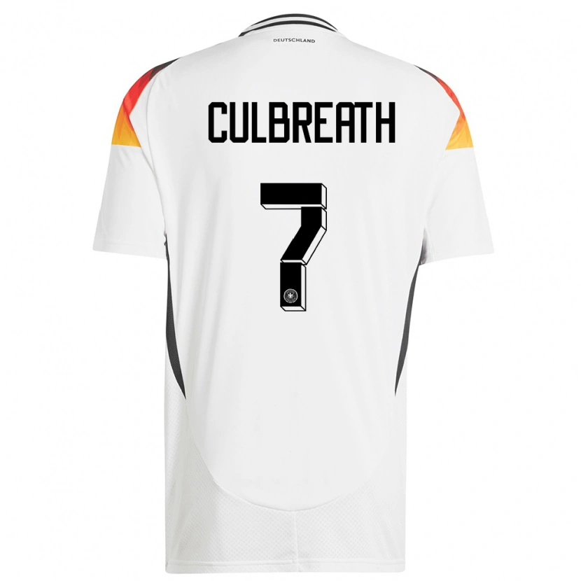 Danxen Men Germany Montrell Culbreath #7 White Home Jersey 24-26 T-Shirt