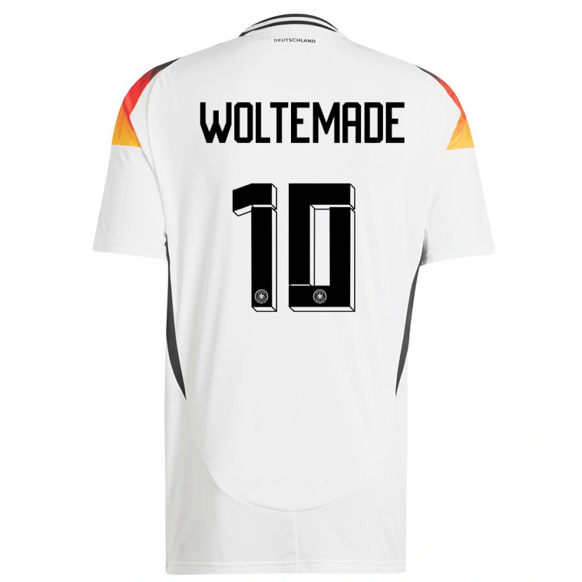 Danxen Men Germany Nick Woltemade #10 White Home Jersey 24-26 T-Shirt