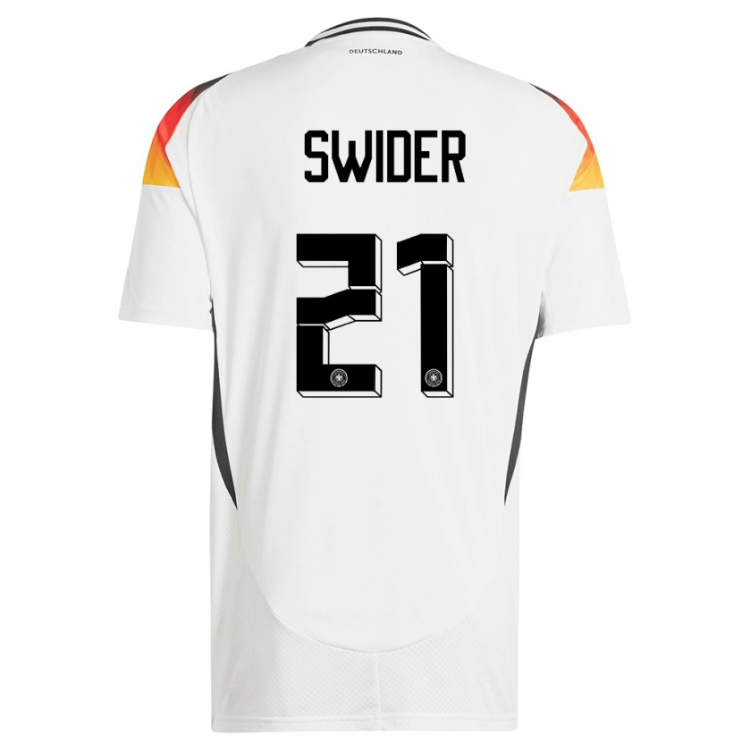 Danxen Men Germany Niklas Swider #21 White Home Jersey 24-26 T-Shirt