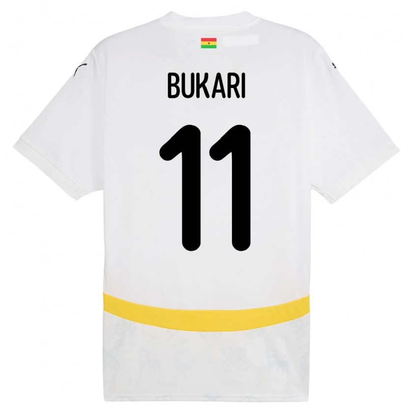 Danxen Men Ghana Osman Bukari #11 White Home Jersey 24-26 T-Shirt