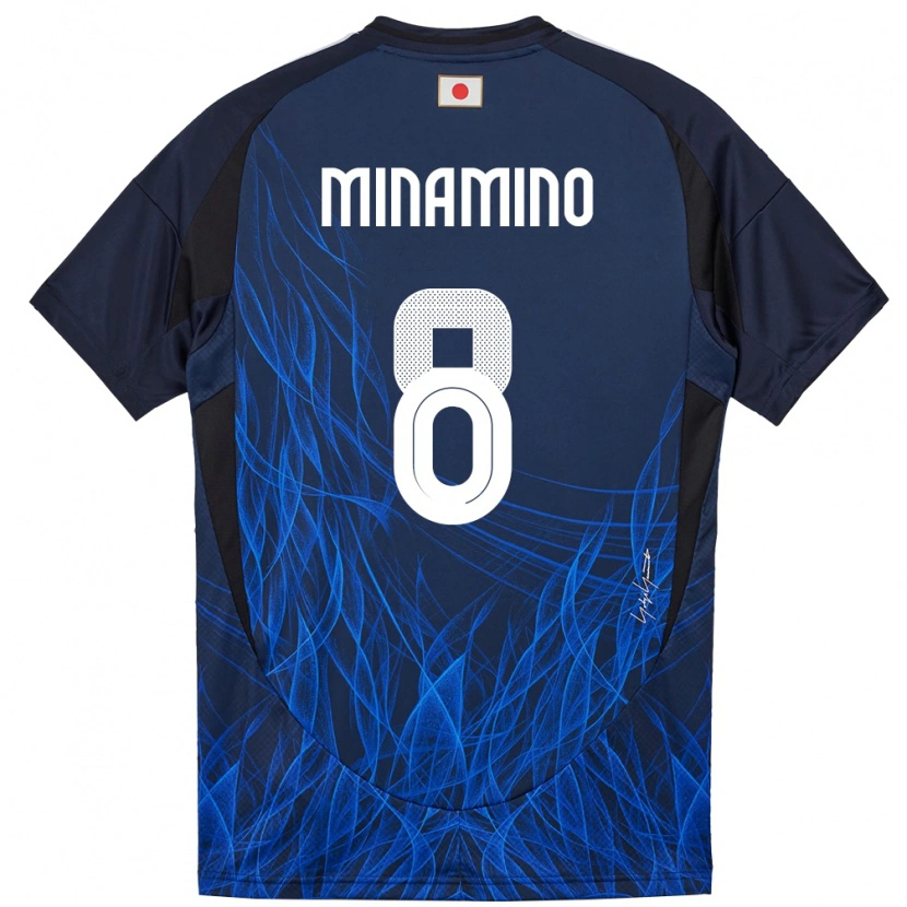 Danxen Men Japan Takumi Minamino #8 Dark Blue Home Jersey 24-26 T-Shirt