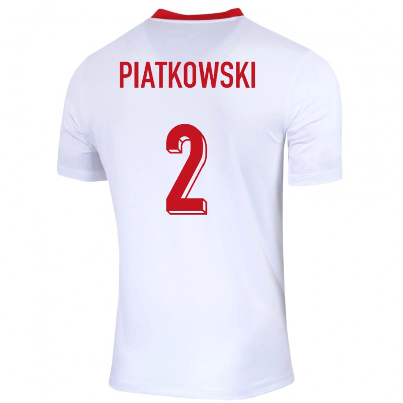 Danxen Men Poland Kamil Piatkowski #2 White Home Jersey 24-26 T-Shirt