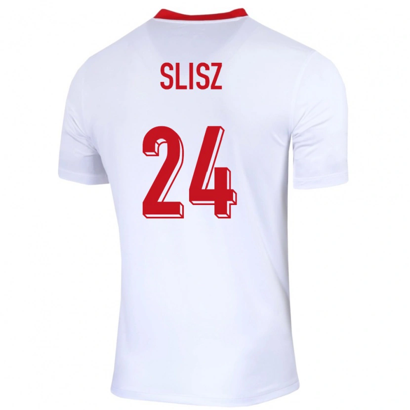 Danxen Men Poland Bartosz Slisz #24 White Home Jersey 24-26 T-Shirt