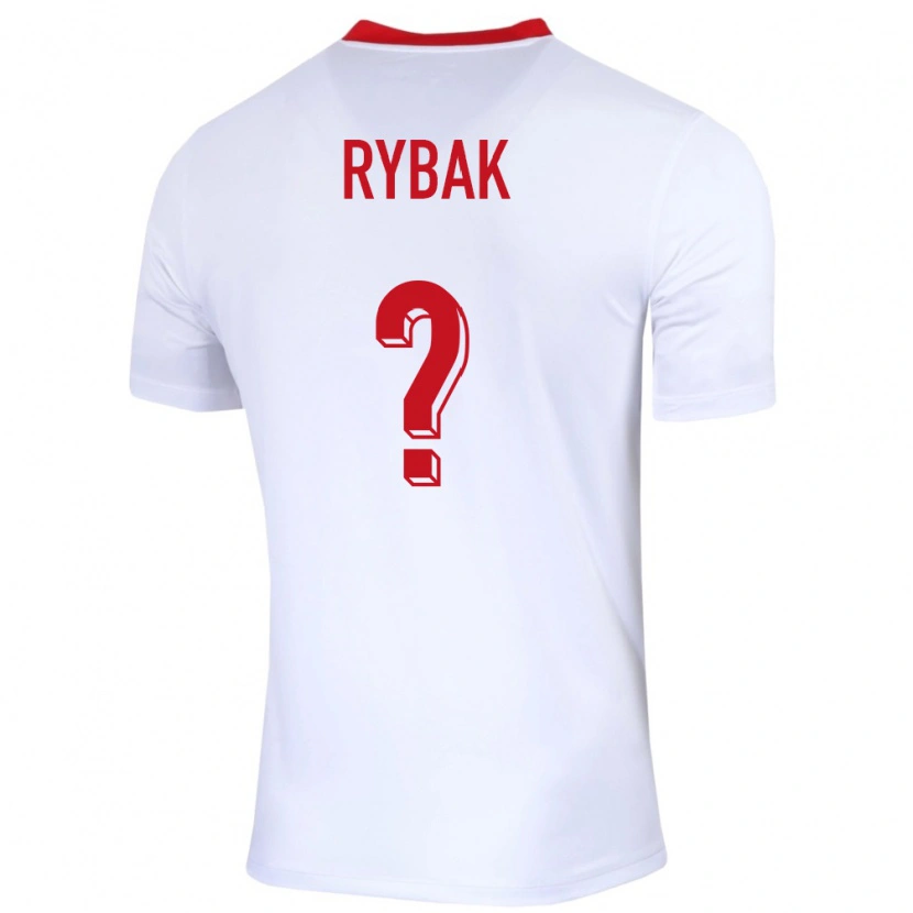 Danxen Men Poland Alan Rybak #0 White Home Jersey 24-26 T-Shirt