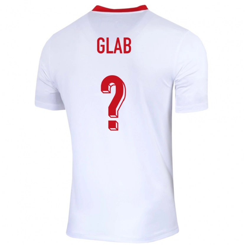 Danxen Men Poland Jan Glab #0 White Home Jersey 24-26 T-Shirt