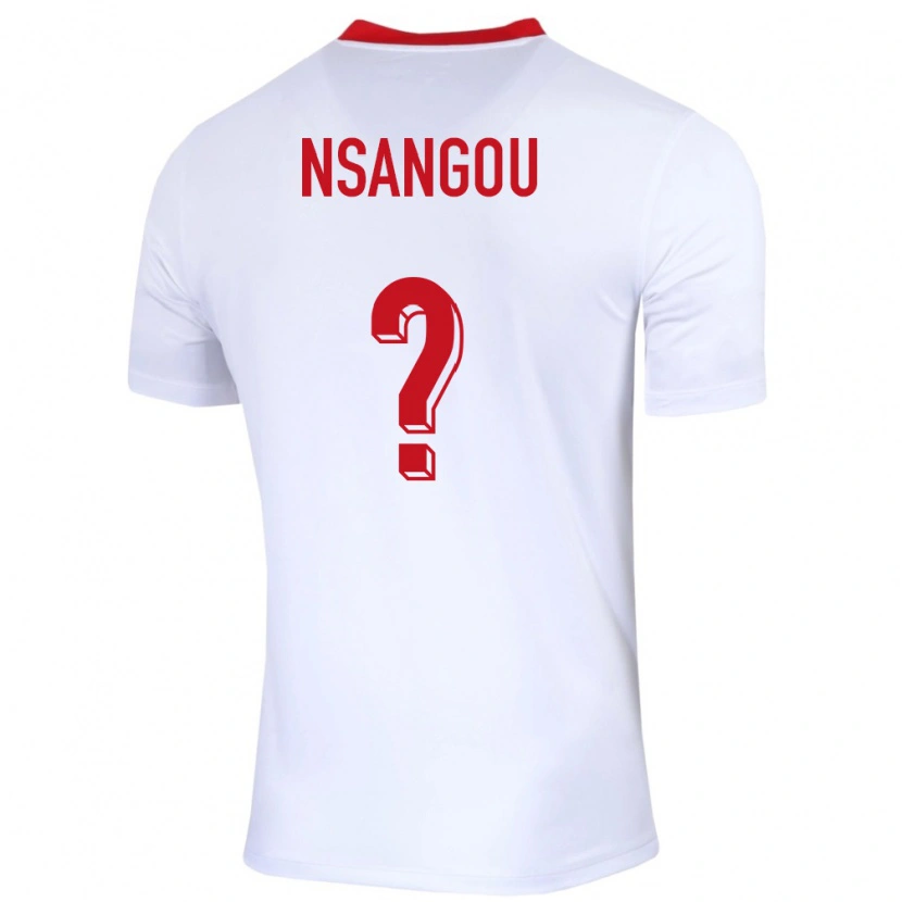 Danxen Men Poland Jonathan Nsangou #0 White Home Jersey 24-26 T-Shirt