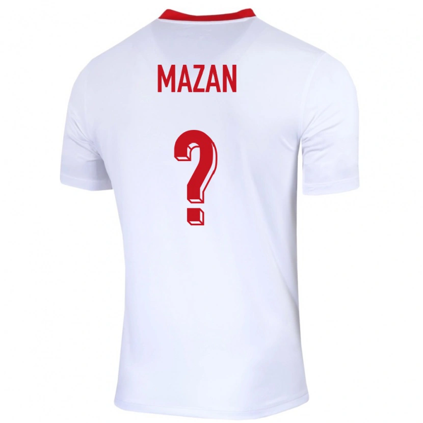 Danxen Men Poland Przemyslaw Mazan #0 White Home Jersey 24-26 T-Shirt