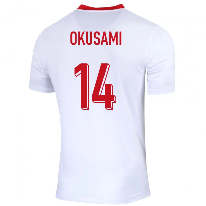 Danxen Men Poland Jakub Okusami #14 White Home Jersey 24-26 T-Shirt