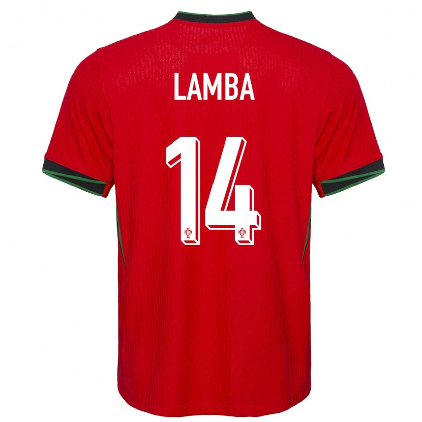 Danxen Men Portugal Chico Lamba #14 Red Home Jersey 24-26 T-Shirt