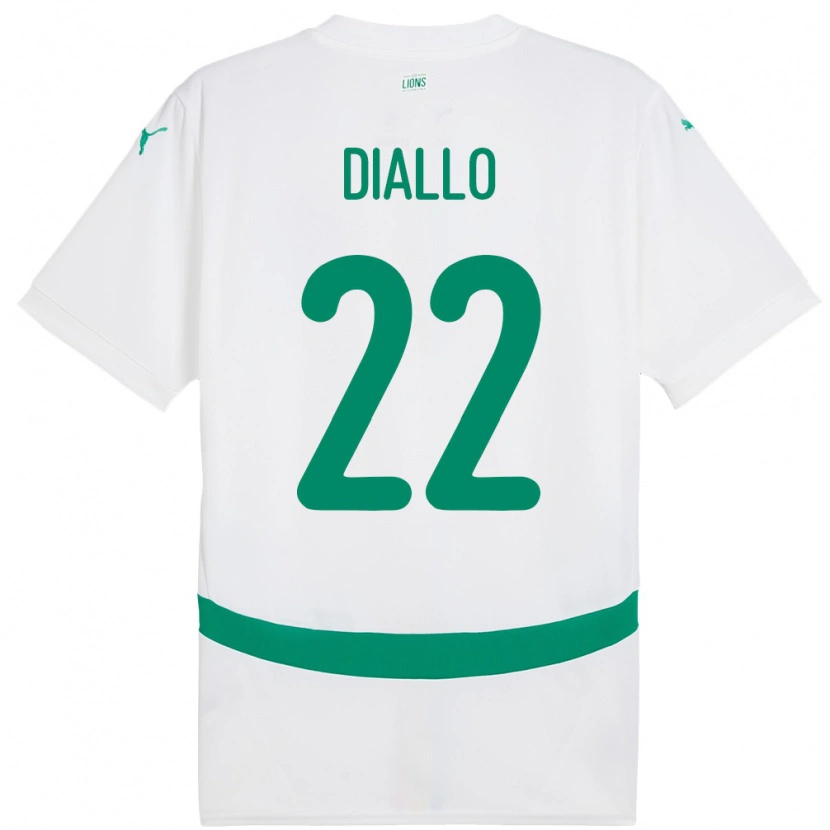 Danxen Men Senegal Abdou Diallo #22 White Home Jersey 24-26 T-Shirt