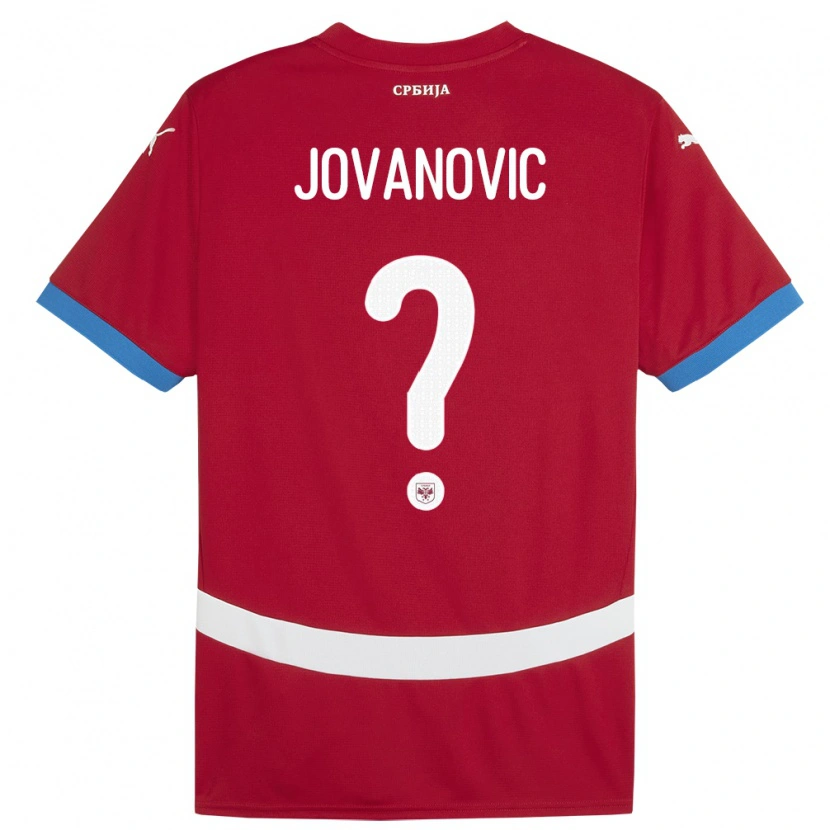 Danxen Men Serbia Djordje Jovanovic #0 Red Home Jersey 24-26 T-Shirt