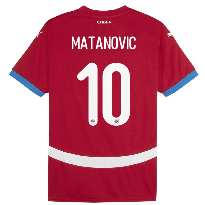 Danxen Men Serbia Ognjen Matanovic #10 Red Home Jersey 24-26 T-Shirt