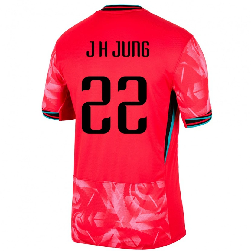 Danxen Men South Korea Jung Jong Hun #22 Red Home Jersey 24-26 T-Shirt