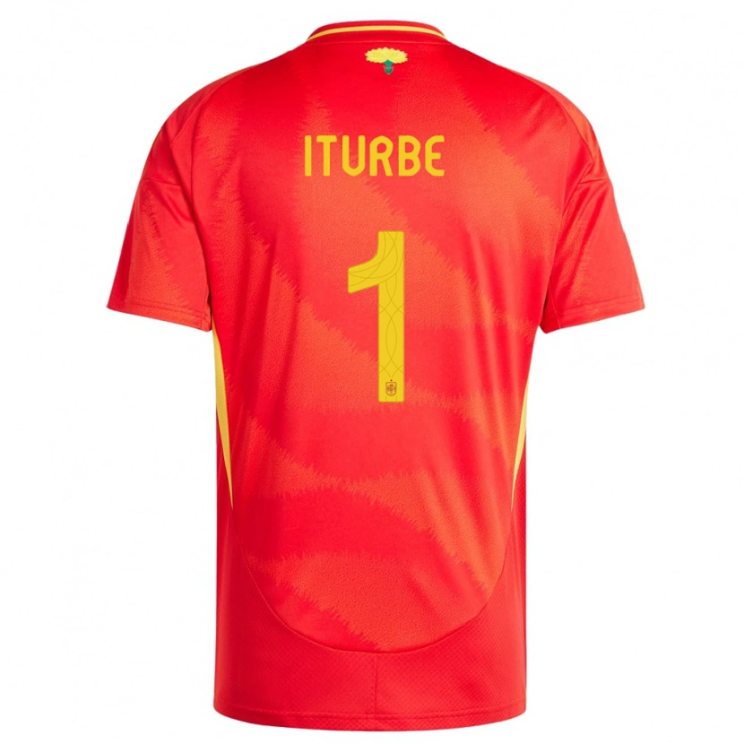 Danxen Men Spain Alejandro Iturbe #1 Red Home Jersey 24-26 T-Shirt