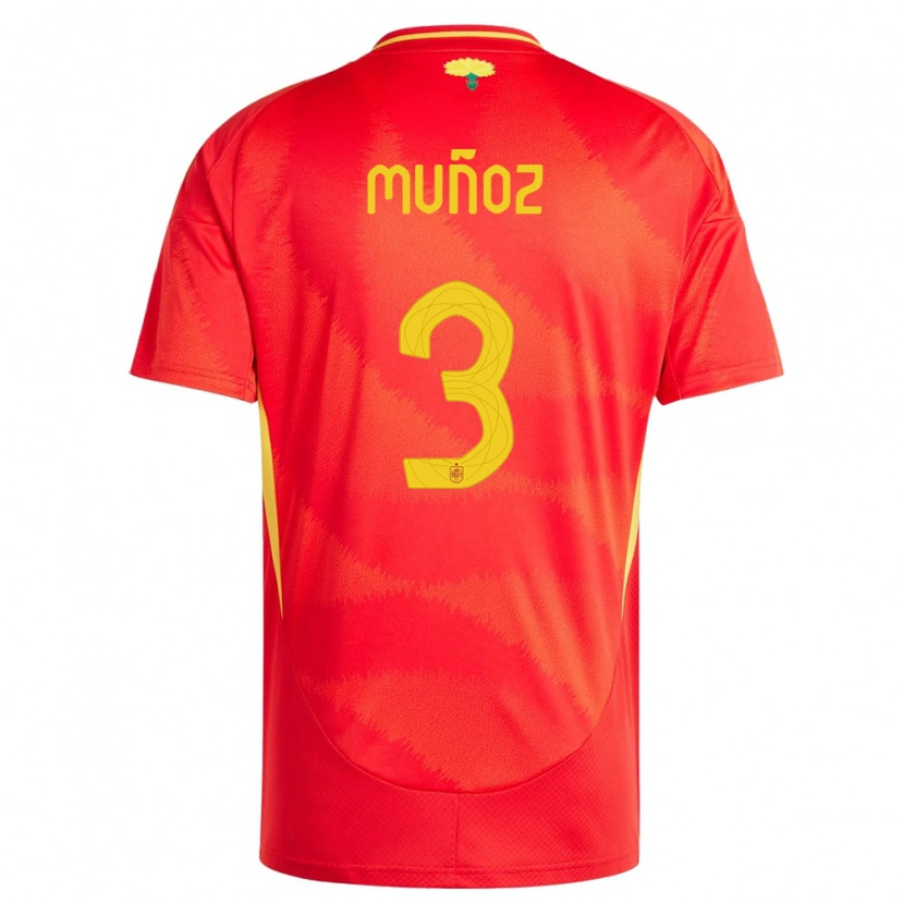 Danxen Men Spain Dani Muñoz #3 Red Home Jersey 24-26 T-Shirt