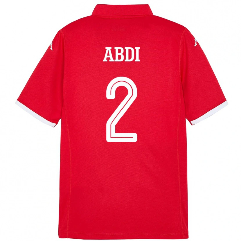 Danxen Men Tunisia Ali Abdi #2 Red Home Jersey 24-26 T-Shirt