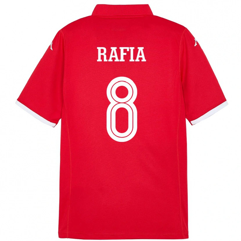 Danxen Men Tunisia Hamza Rafia #8 Red Home Jersey 24-26 T-Shirt