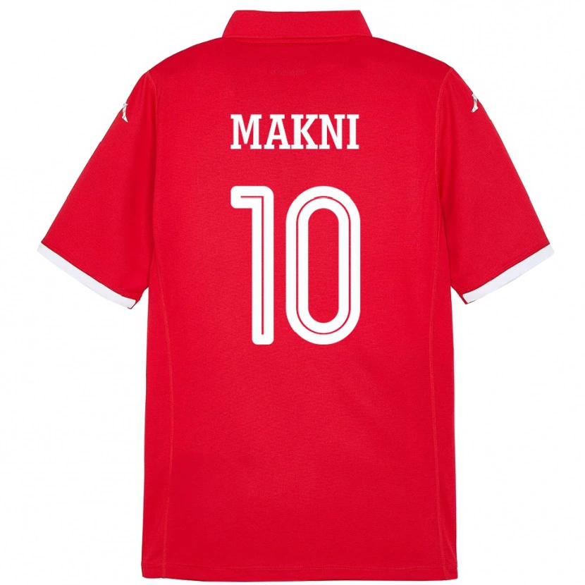 Danxen Men Tunisia Nabil Makni #10 Red Home Jersey 24-26 T-Shirt